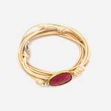 Bracelet Wrap - Rhodochrosite - Couleur Naturelle
