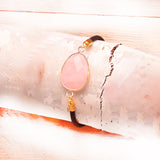 bracelet-cordon-reglable-quartz-rose - univers tibet