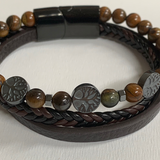 Bracelet Triple Oeil de Tigre Arbre de Vie – Protection et Force Intérieure