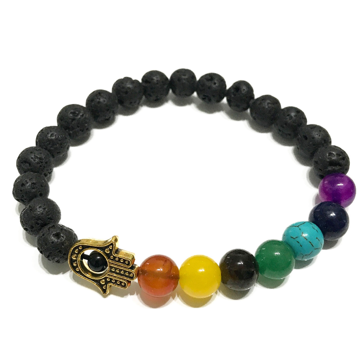Armband 7 Chakren Hamsa - Tibetwelt