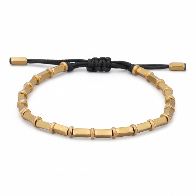 bracelet tibétain harmonie et protection cuivre dore-noir - univers tibet