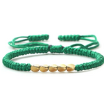 bracelet tibétain porte-bonheur orné de perles de cuivre vert - Univers Tibet