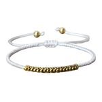 bracelet tibetain bouddhiste tresse a la main porte bonheur blanc - Univers Tibet