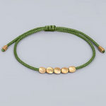 bracelet tibetain de la chance 4 perles de cuivre vert - univers tibet