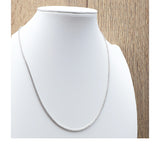 cadena de plata 925, tejido de palma, 45