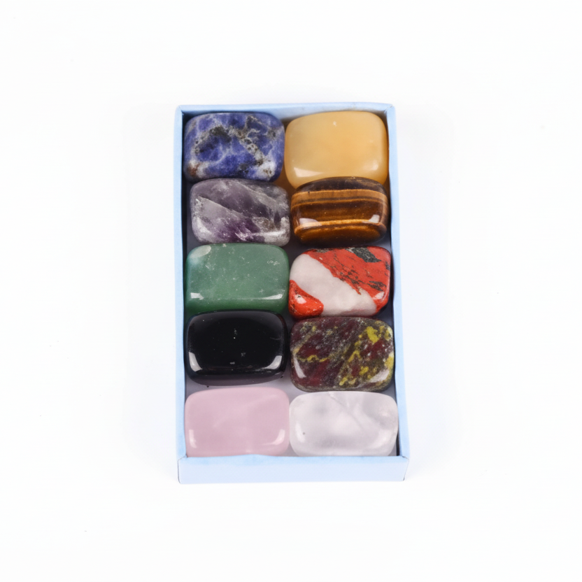 coffret 10 pierres naturelles - Univers TIbet

