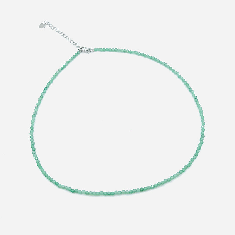 Collier Souffle d’Harmonie – Aventurine Verte Naturelle facettée - Unviers Tibet