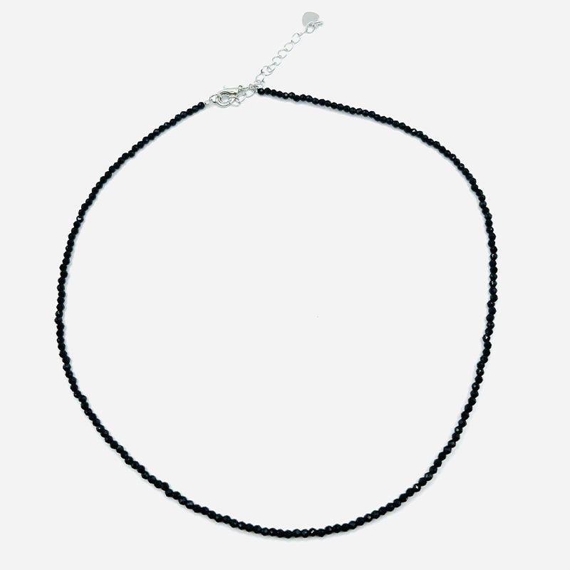 Collier "Bouclier Noir" – Obsidienne Naturelle Facettée - Univers TIbet
