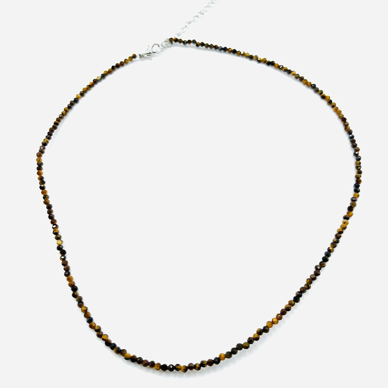 Collier Regard du Tigre – Œil de Tigre Naturel Facetté