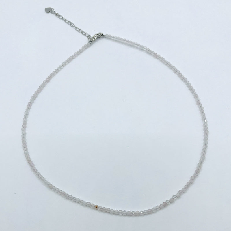 Collier Cœur de Rose – Quartz Rose Naturel Facetté - Univers Tibet
