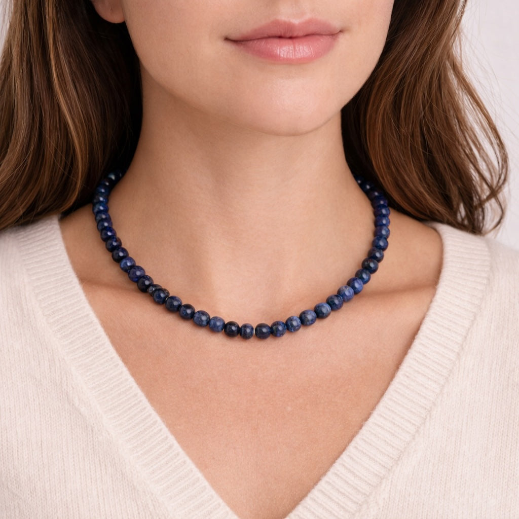 collier boule sodalite