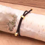 Bracelet Aube Violette – Améthyste & Cordon Ajustable Doré