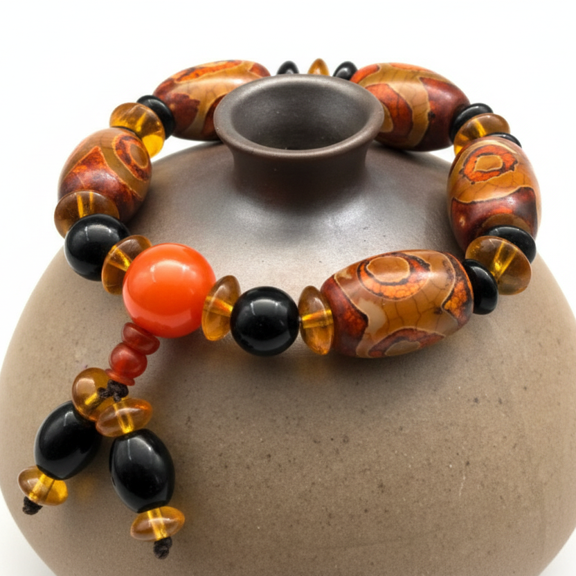 dzi-3-yeux-richesse-orange - univers tibet
