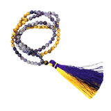 Mala aus Amethyst und Gold-Agat - Tibetwelt