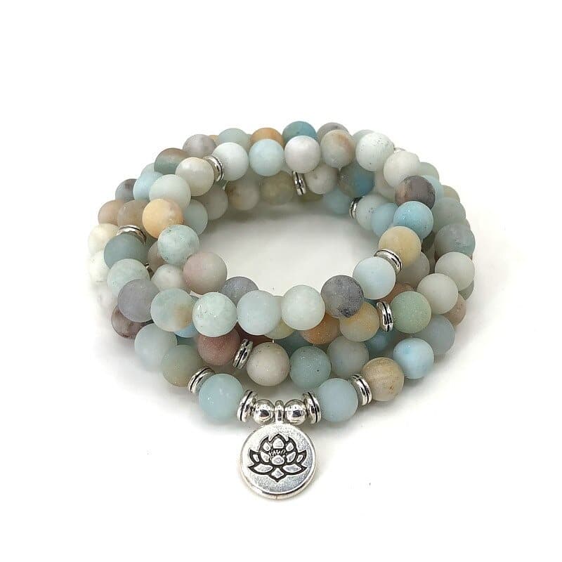 Tibetan Buddhist mala - Amazonite from Tibet