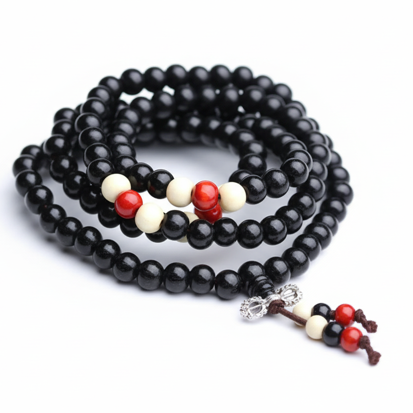108 wooden sandalwood beads mala - Tibetan Universe
