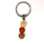 porte-cles-pierres-precieuses-citrine-cornaline-pierre-de-soleil - Univers Tibet