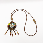 Pendentif Fleur Sacrée Multicolore Népalais