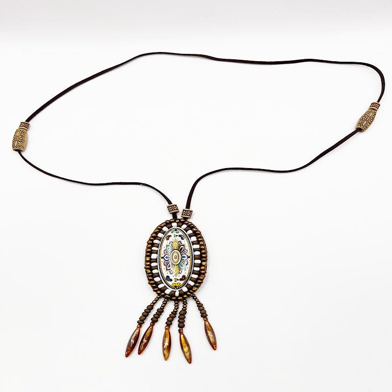 Collier Médaillon Mandala Émaillé