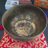 Bol Tibetano de Buda Dorado de 19 cm